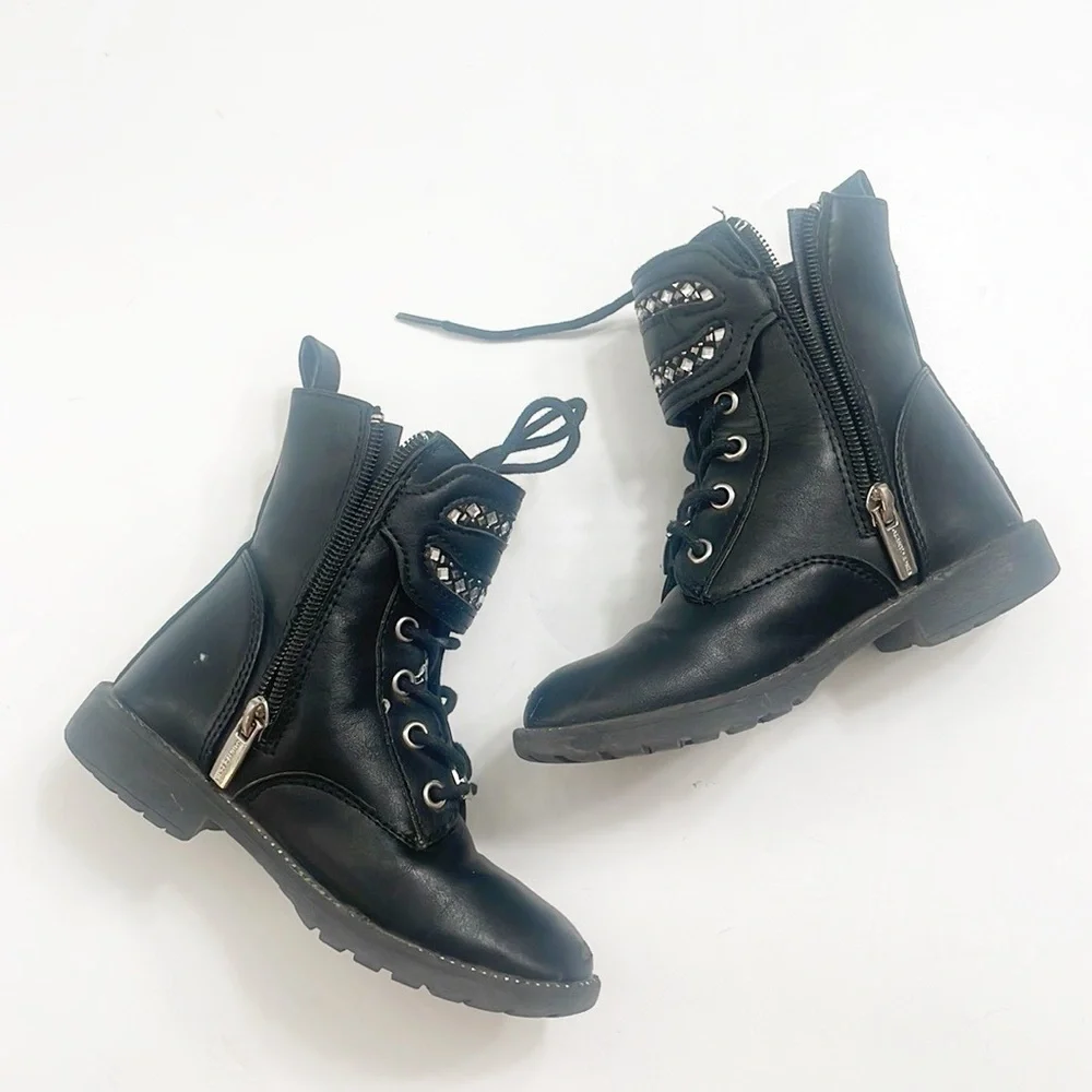 Vince Camuto toddler girls black moto boots